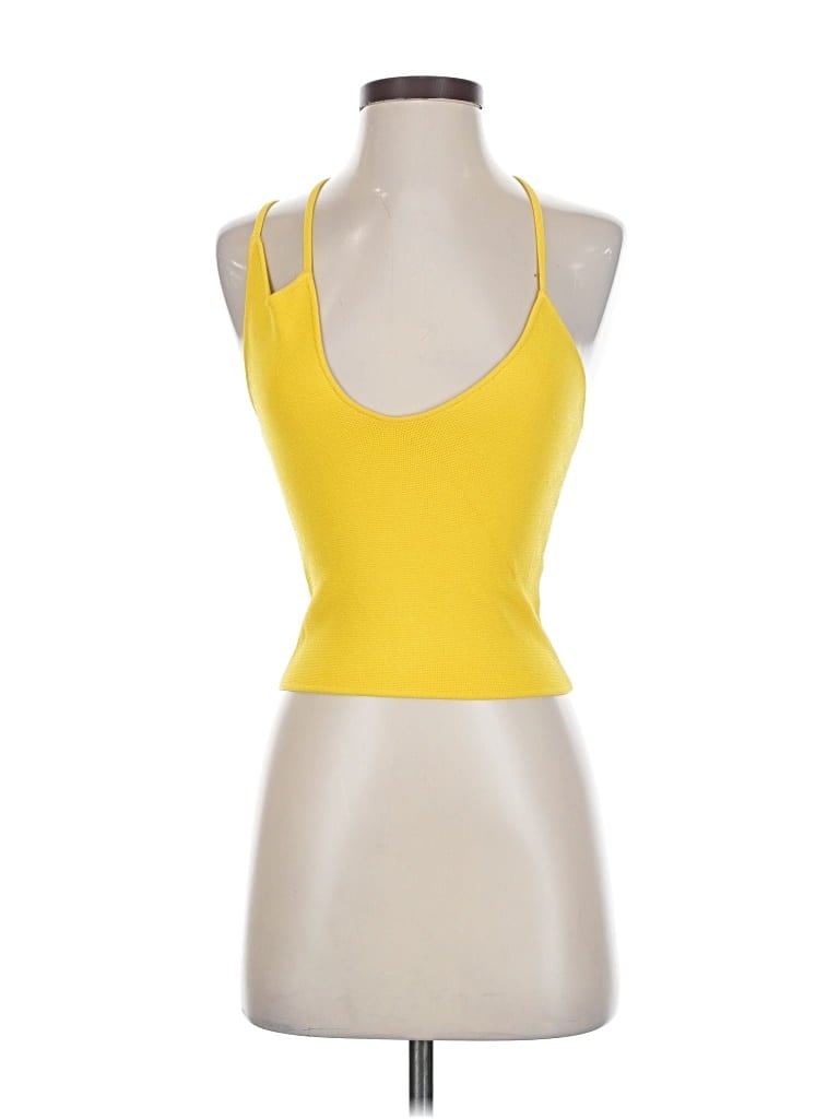 Pre-owned The Sei Tank Top Yellow Halter Neckline Tops
