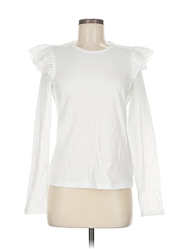 Pre-owned Joe's Jeans Long Sleeve Top In White