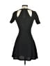 Silence and Noise Solid Black Cocktail Dress Size XS - photo 2