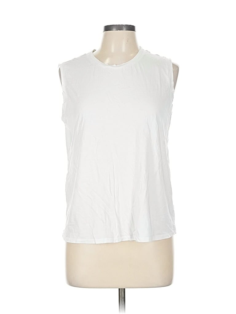 Pre-owned Quince Sleeveless T-shirt In White