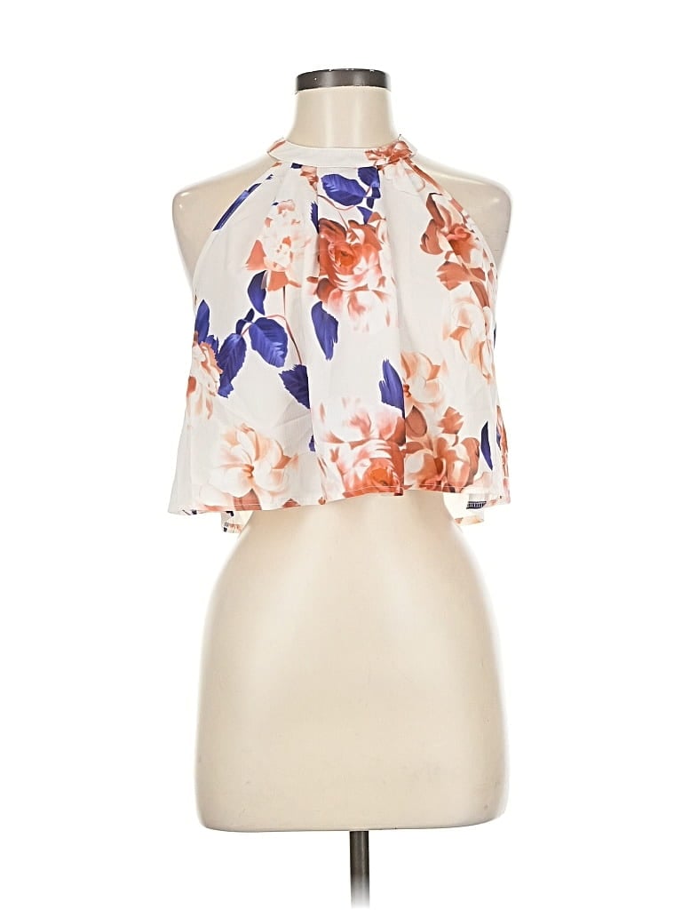 Pre-owned Unbranded Sleeveless Blouse In White