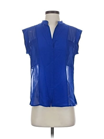 BCBGMAXAZRIA Sleeveless Silk Top (view 1)