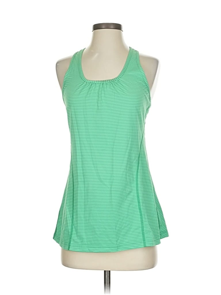 Pre-owned Kirkland Signature Tank Top Green Halter Neckline Tops