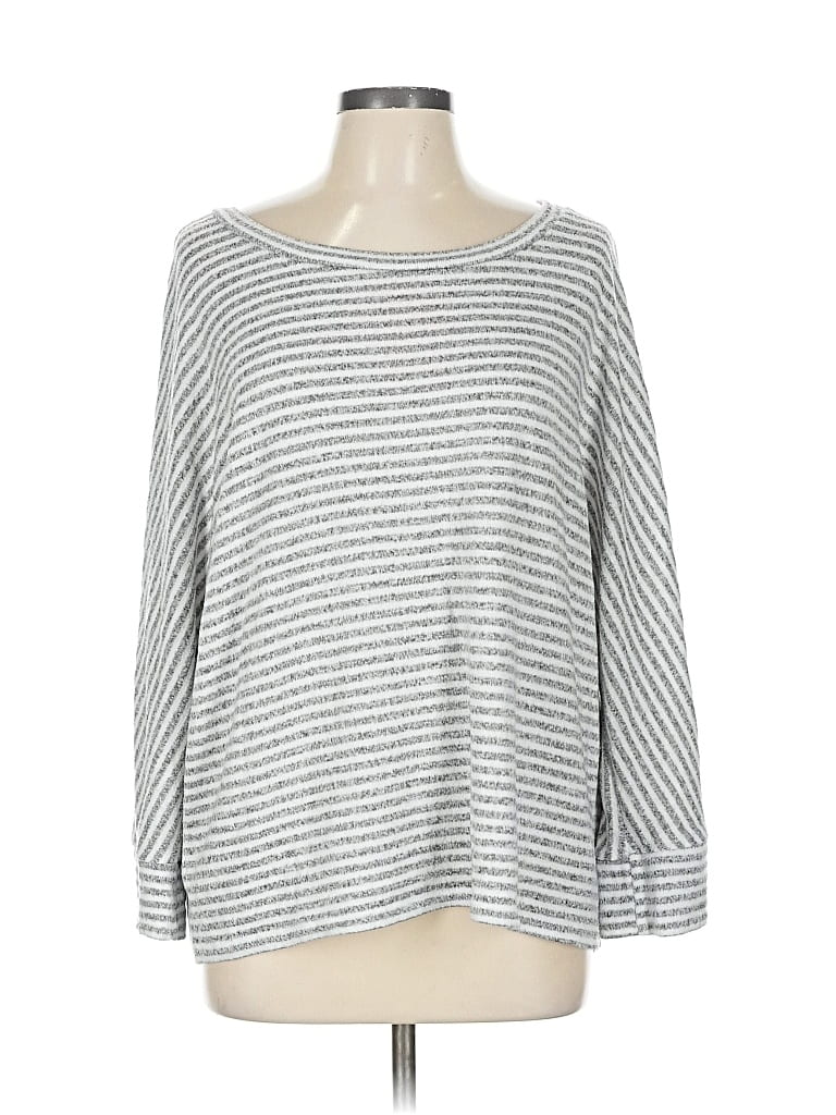 Pre-owned Cotton Bleu Pullover Sweater In Gray