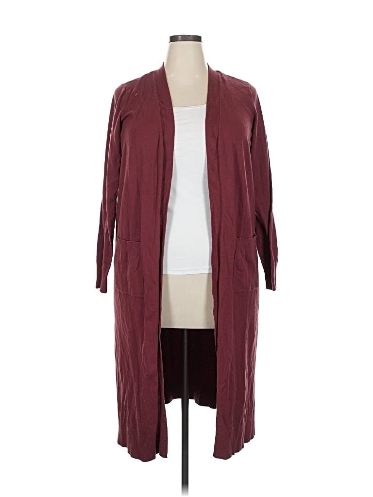 Pre-owned Torrid Cardigan Sweater In Burgundy