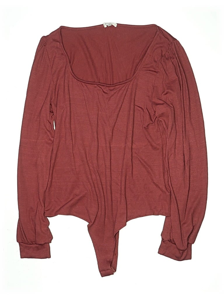 Pre-owned Bellatrix Long Sleeve Top Burgundy Cowl Neck Tops