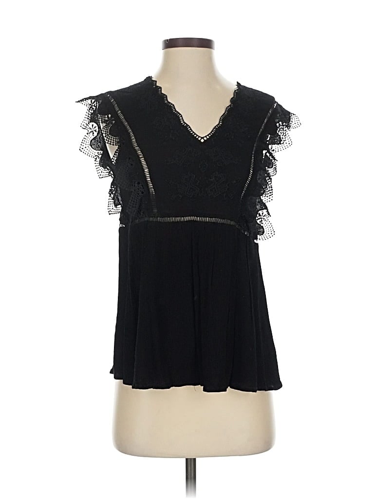 Pre-owned Adiva Sleeveless Blouse In Black