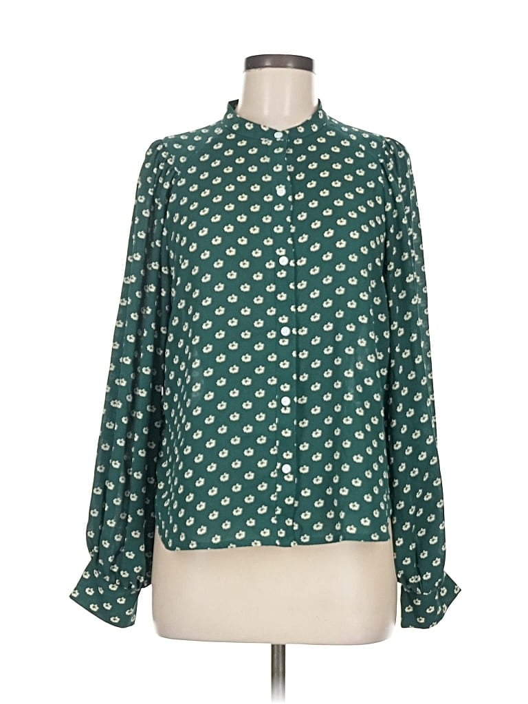 Pre-owned Levi's Long Sleeve Blouse In Green