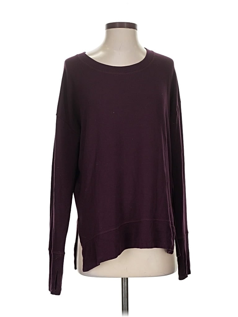 Pre-owned Athleta Pullover Sweater In Burgundy