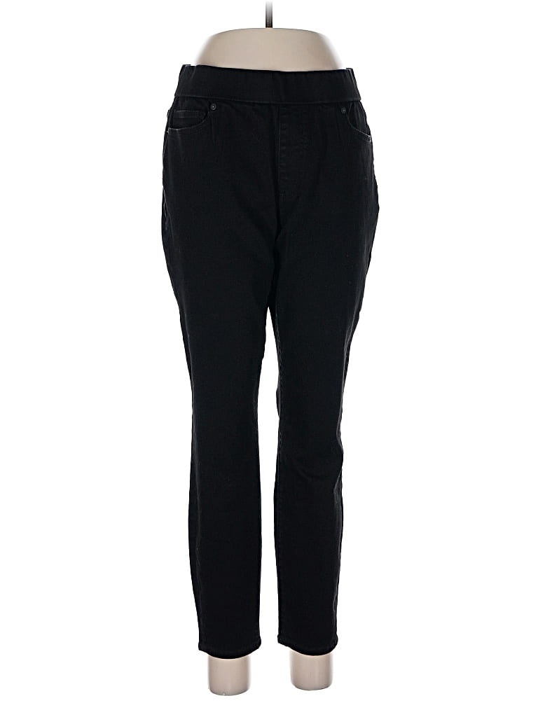 Pre-owned Lands' End Jeggings In Black