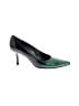 Stuart Weitzman Color Block Green Teal Heels Size 7 1/2 - photo 1