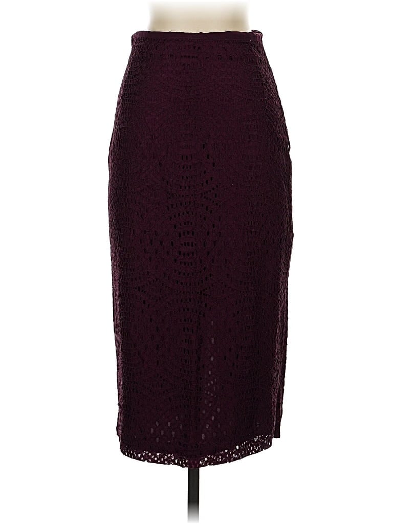 Pre-owned Eva Mendes By New York & Company Formal Skirt In Burgundy