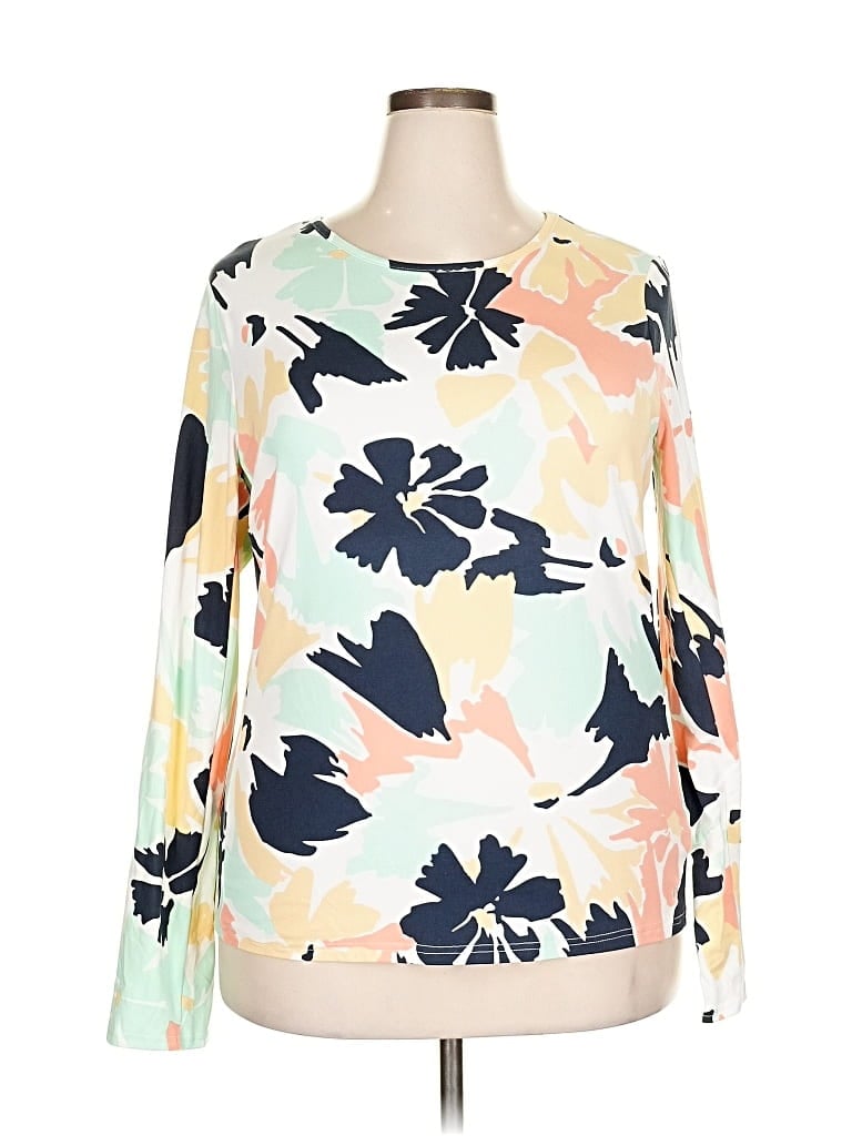 Pre-owned Hang Ten Long Sleeve T-shirt In White