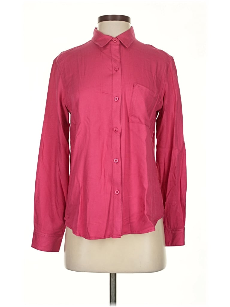 Pre-owned Rails Long Sleeve Button Down Shirt In Burgundy