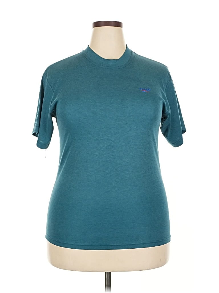 Pre-owned Reebok Active T-shirt In Blue