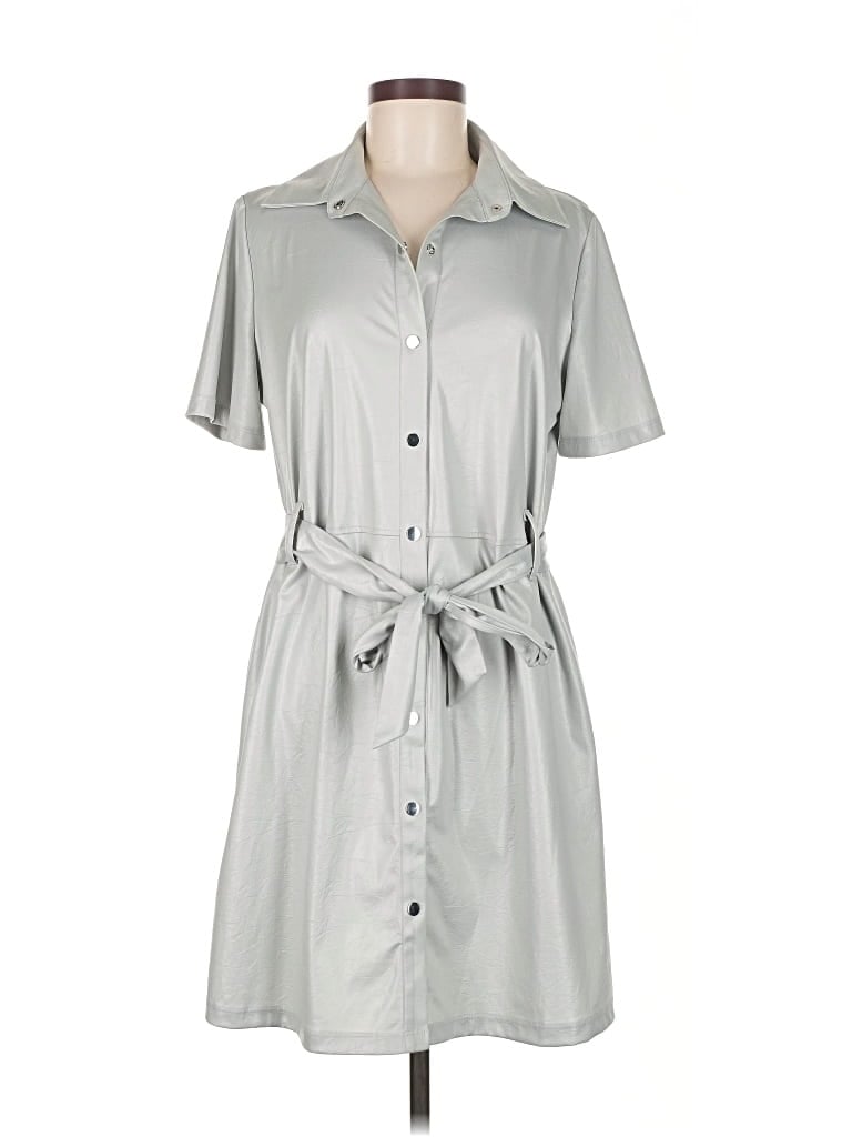 Pre-owned Lola And Sophie Casual Dress In Gray