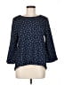 MELLODAY Polka Dots Blue 3/4 Sleeve Blouse Size M - photo 1