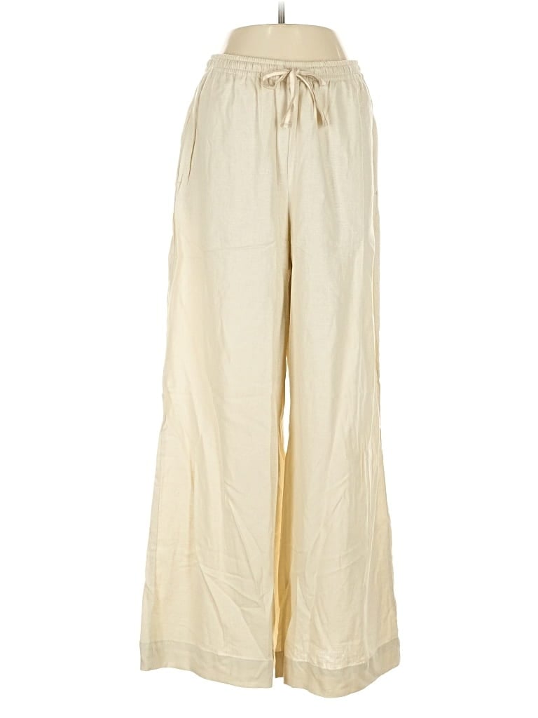 Pre-owned Max Studio Linen Pants In Gold