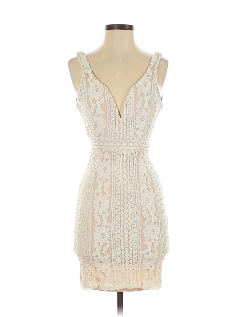 Pre-owned Selfie Leslie Cocktail Dress In White