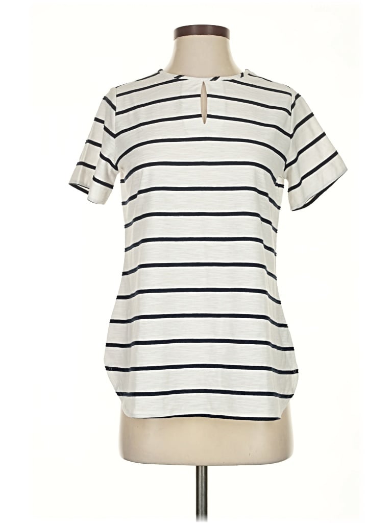 Pre-owned Van Heusen Short Sleeve Polo Shirt In White