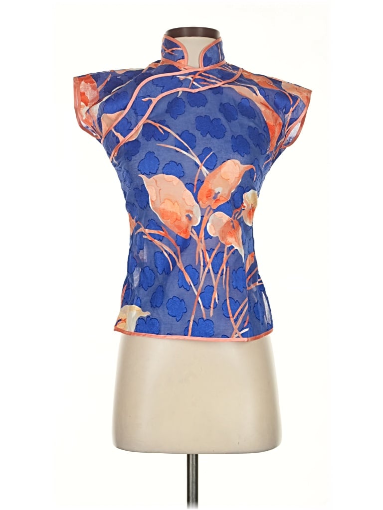 Pre-owned Tracy Feith Sleeveless Blouse In Blue