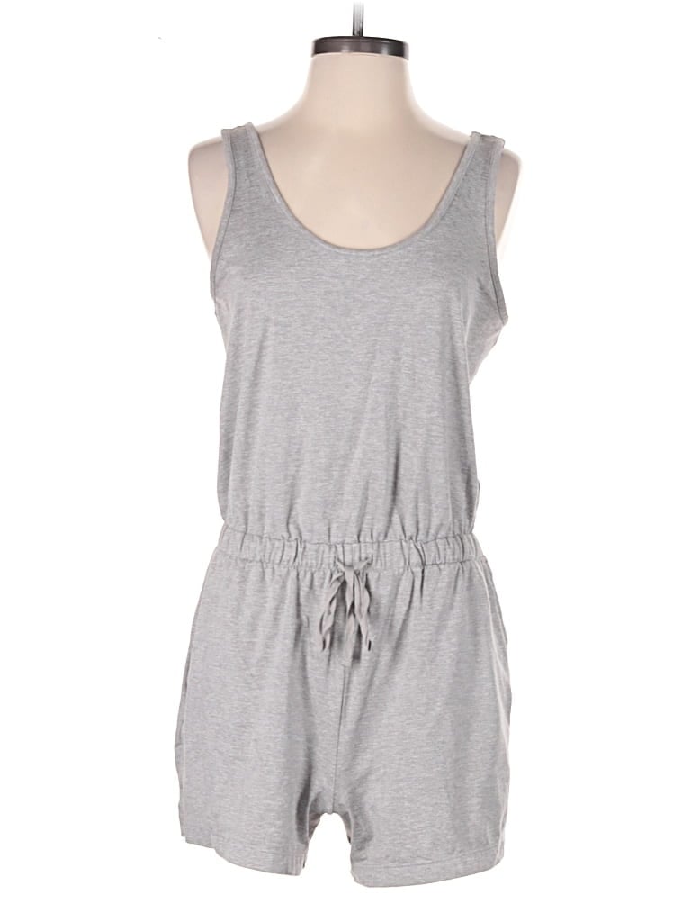 Pre-owned Girlfriend Collective Romper In Gray