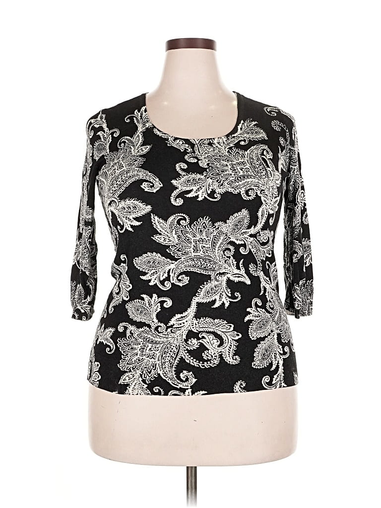 Pre-owned Roz & Ali Pullover Sweater In Black