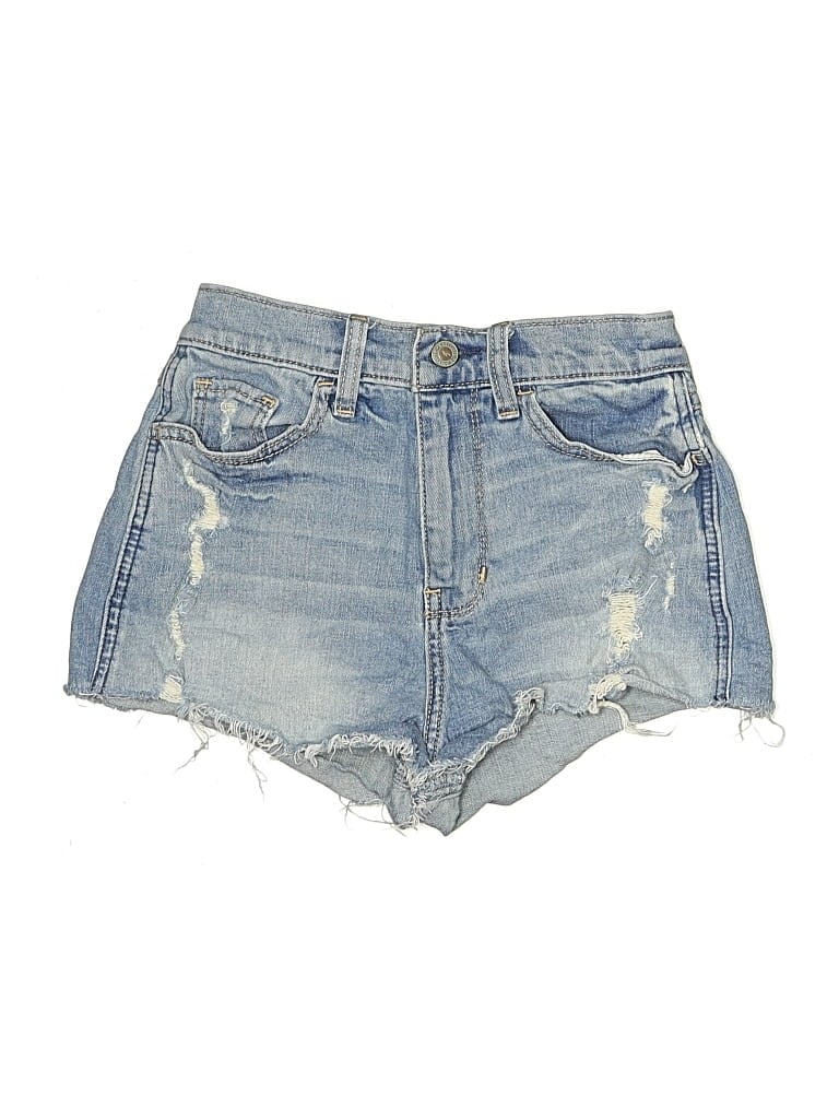 Pre-owned Hollister Denim Shorts In Blue