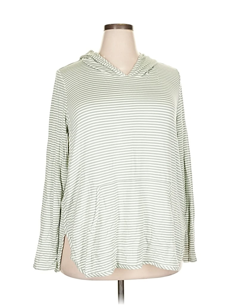 Pre-owned Market & Spruce Pullover Sweater In Green