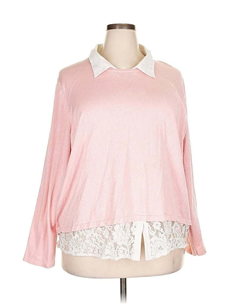 Pre-owned Investments Pullover Sweater In Pink