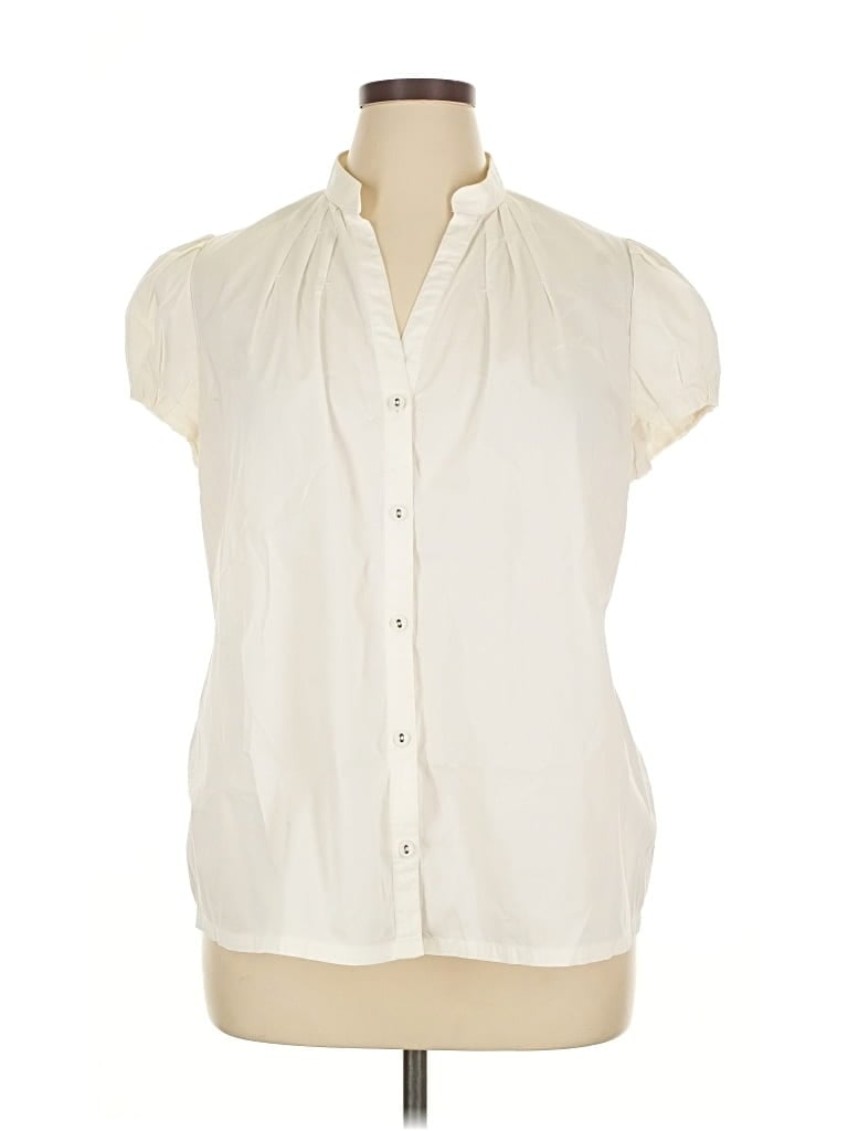Pre-owned Banana Republic Sleeveless Button Down Shirt In White