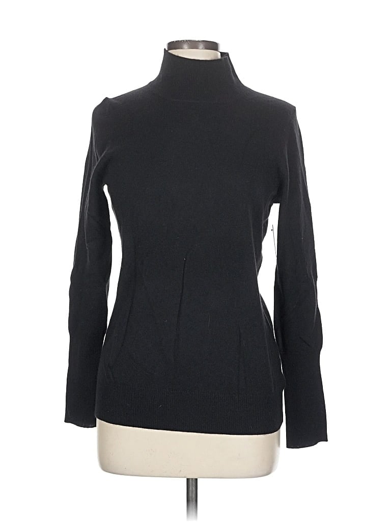 Pre-owned Nordstrom Collection Turtleneck Sweater In Black