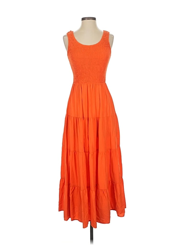Pre-owned Fashion Casual Dress In Orange