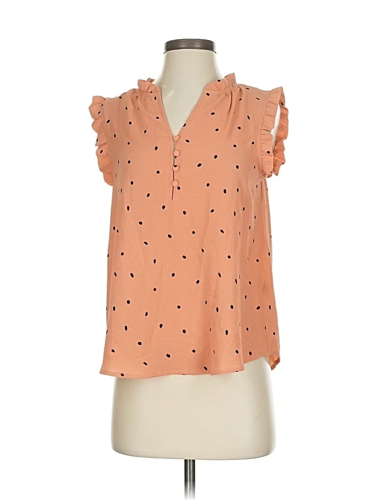 Pre-owned Mine Sleeveless Blouse In Orange