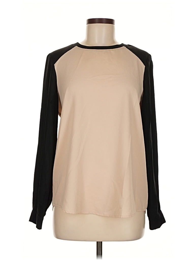 Pre-owned Anne Klein Long Sleeve Blouse In Brown