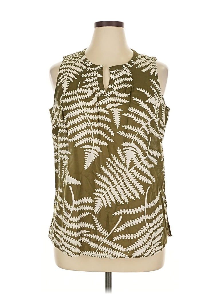 Pre-owned Talbots Sleeveless Blouse In Green