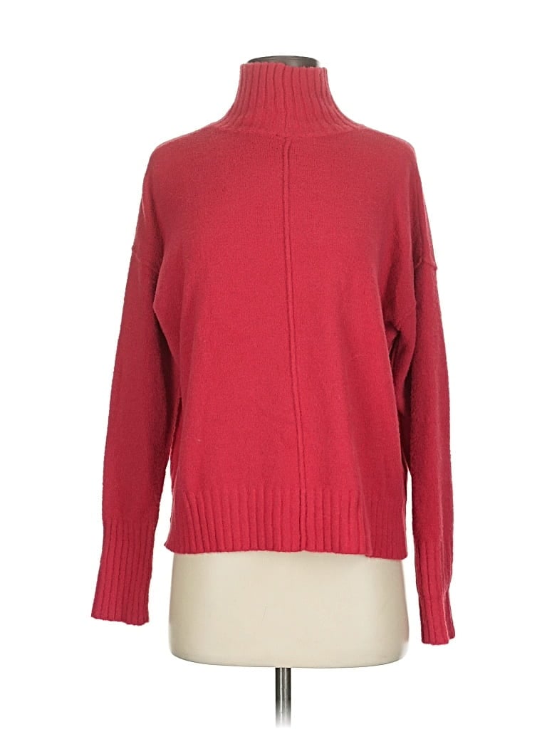 Pre-owned Free People Turtleneck Sweater In Red