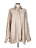 PrettyLittleThing Metallic Tan Long Sleeve Blouse Size 6 - photo 1