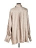 PrettyLittleThing Metallic Tan Long Sleeve Blouse Size 6 - photo 2