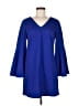 CeCe Solid Blue Casual Dress Size 8 - photo 1