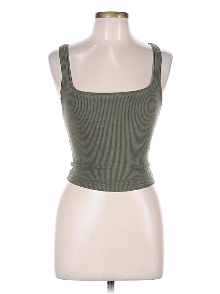 Pre-owned Bdg Tank Top Green Strapless Neckline Tops