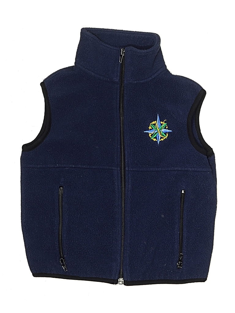 Pre-owned Port Authority Kids' Sweater Vest In Blue