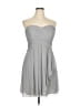David's Bridal 100% Polyester Gray Cocktail Dress Size 14 - photo 1