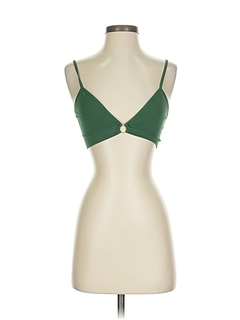 Pre-owned Aerie Tank Top Green Strapless Neckline Tops