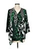 C established 1946 100% Polyester Green 3/4 Sleeve Blouse Size M - photo 1