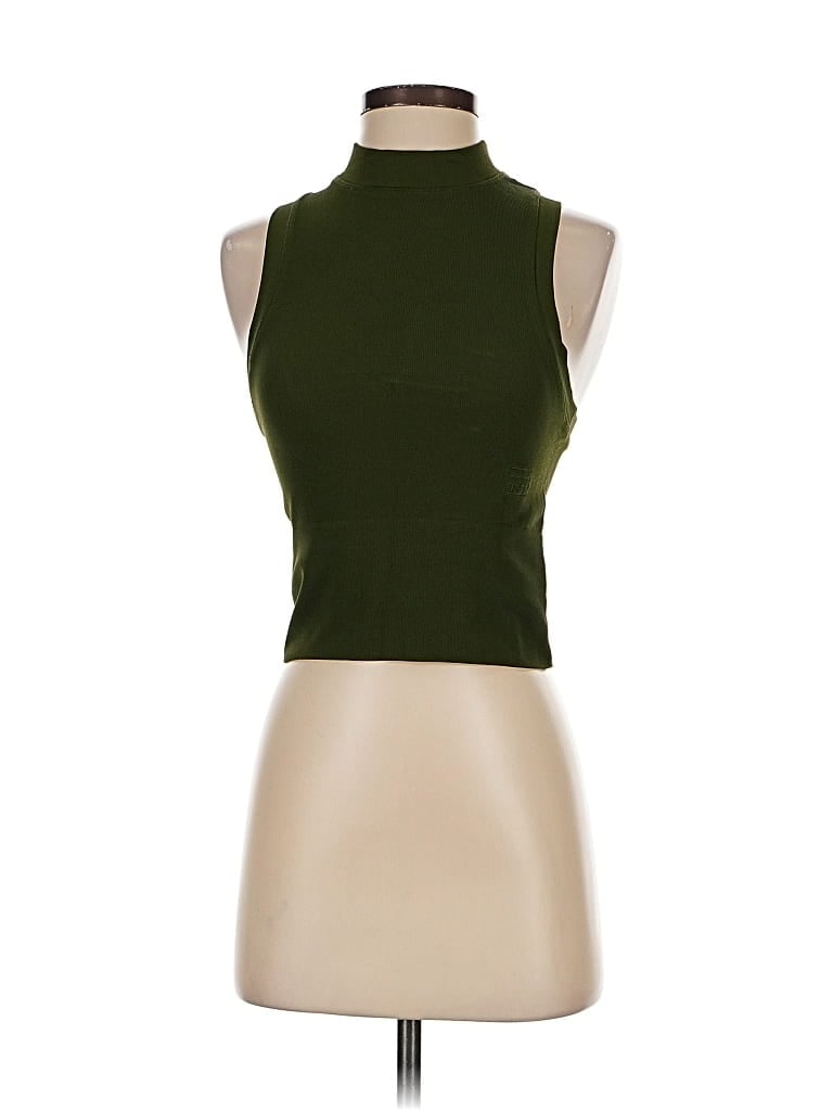 Pre-owned Frame Tank Top Green Halter Neckline Tops