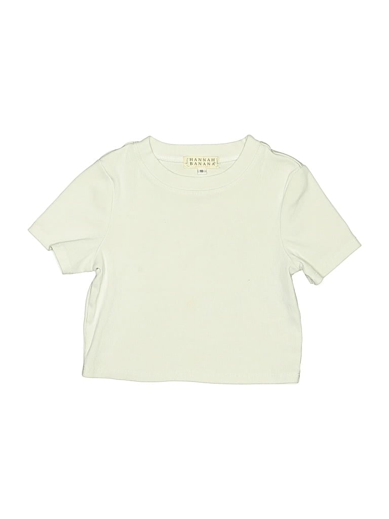 Pre-owned Hannah Banana Kids' Short Sleeve T-shirt In White