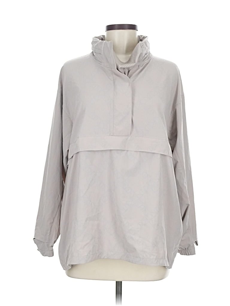 Pre-owned H&m Windbreaker Jacket In Gray