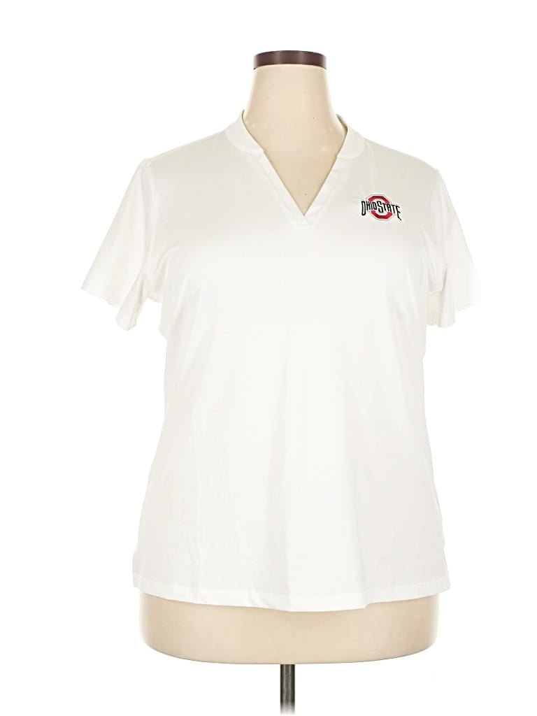Pre-owned Cutter & Buck Short Sleeve Polo Shirt In White