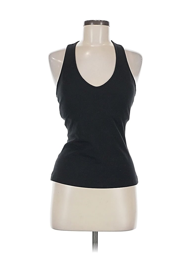 Pre-owned Carbon38 Tank Top Black Halter Neckline Tops
